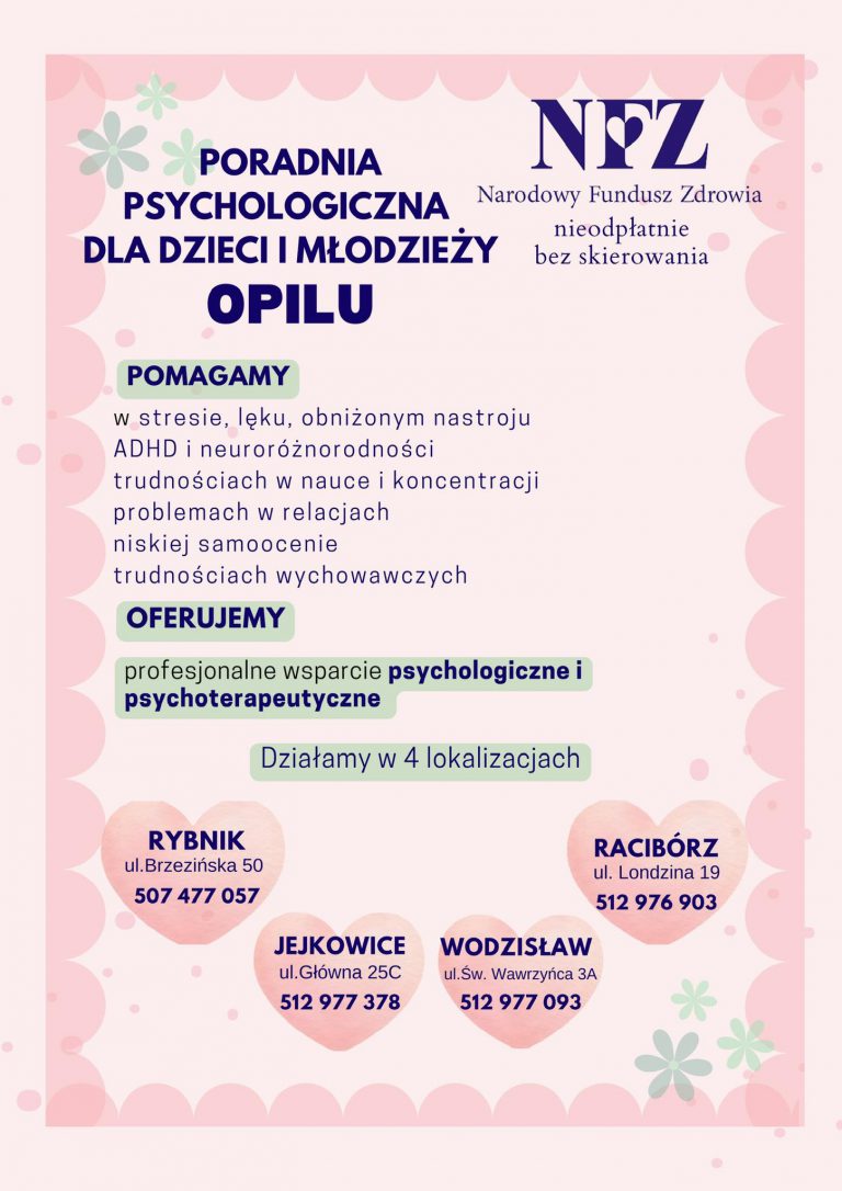 PROFESJONALNE WSPARCIE PSYCHOLOGICZNE I PSYCHOTERAPEUTYCZNE – OFERTA