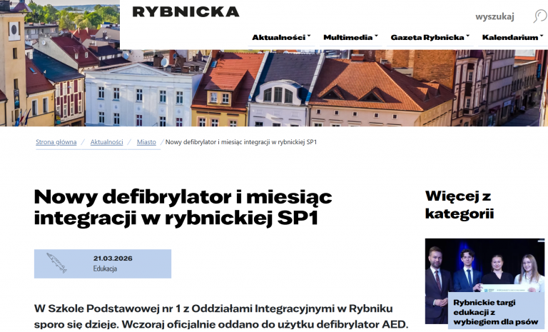  JESTEŚMY W GAZECIE RYBNICKIEJ!