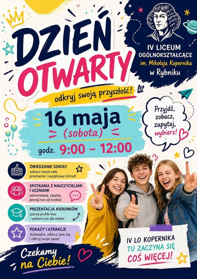 „KOPERNIK” ZAPRASZA NA DZIEŃ OTWARTY